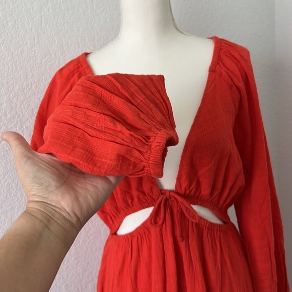 NWT LSpace Feelin' Fine Cotton Dress in Poppy Size XL - Picture 9 of 13